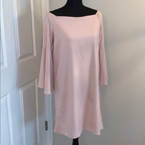 Bar III off the shoulder, bell sleeve, shirt dress